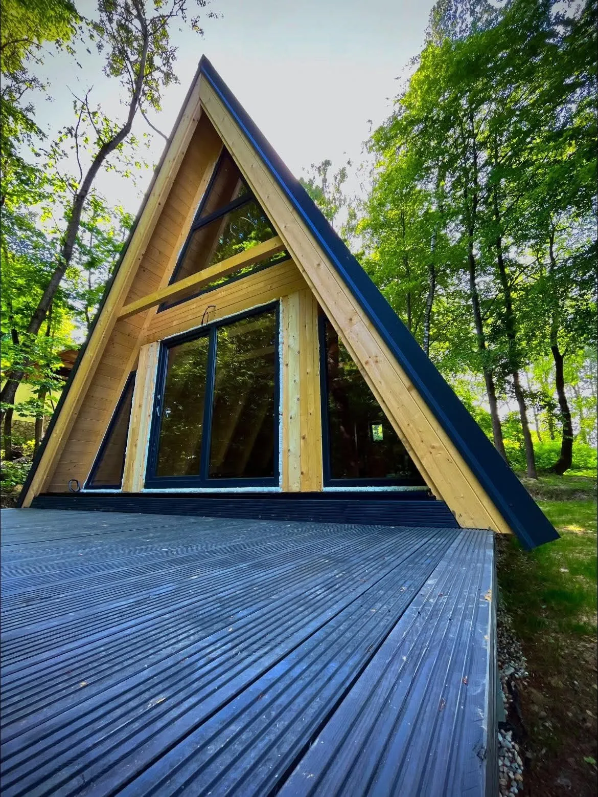 Cabană A-frame din lemn