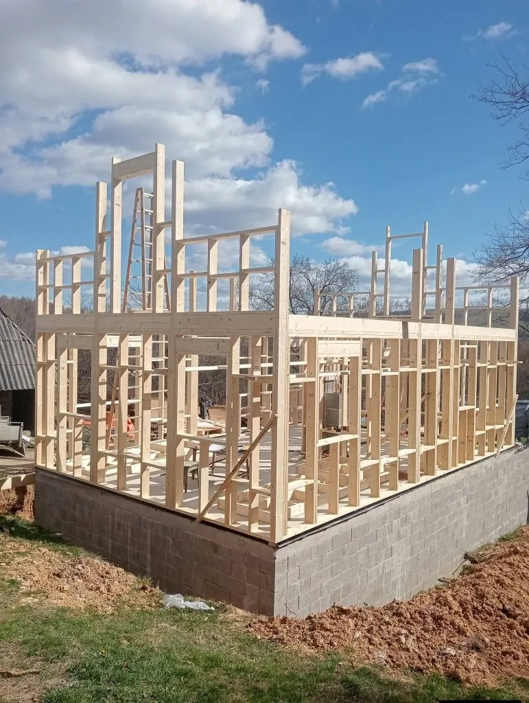 Structură din lemn în construcție — Case Trainice